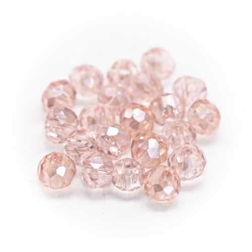 Бусины рондели 2мм, светло розовый с переливом